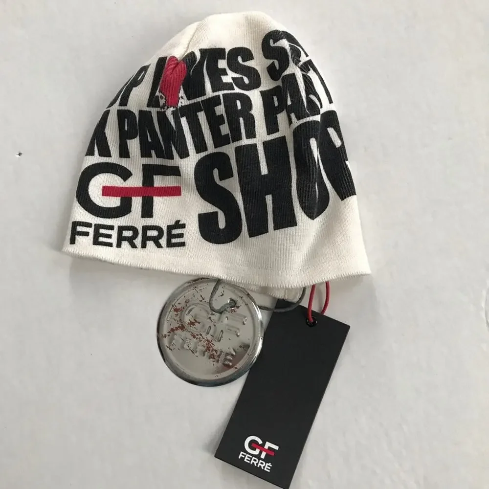 GF Ferré Streetwear Ferre HIP HOP Beanie Hat kids unisex Cap Made in Italy